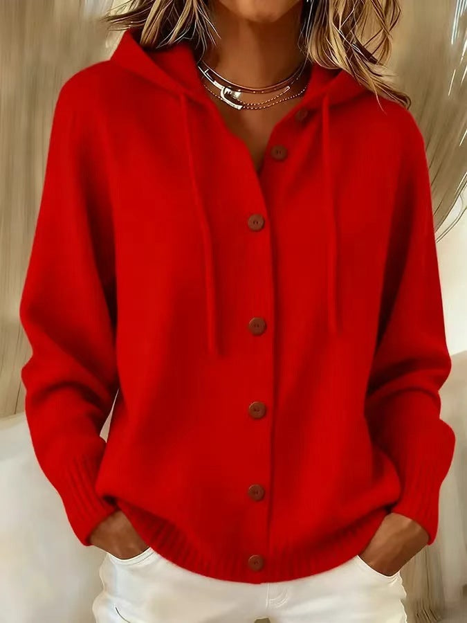 Cozy Luxe Hooded Knit Cardigan