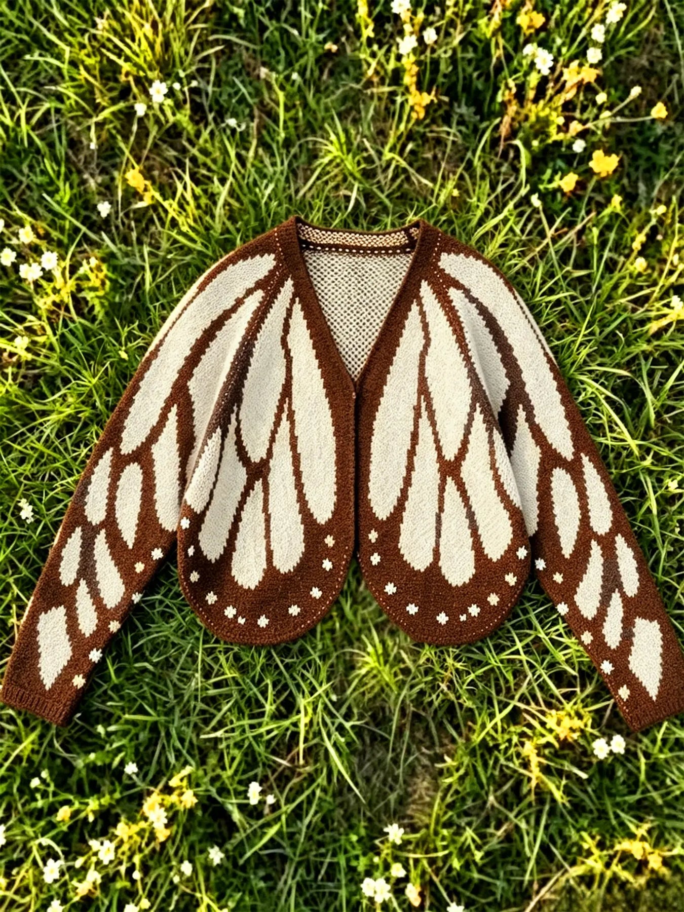 Women's Butterfly Wings Knit Cardigan, Loose Fit