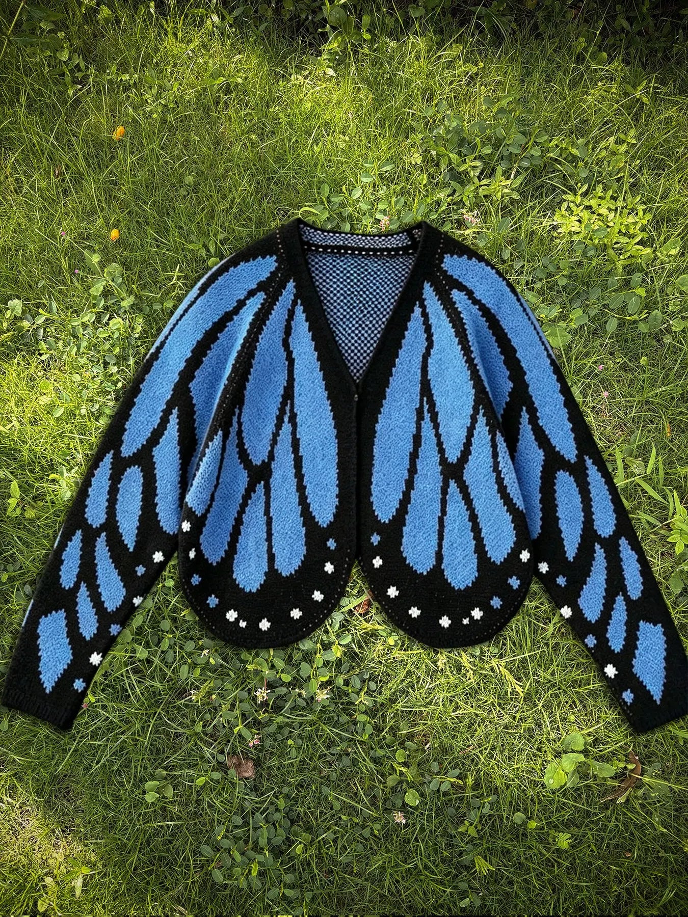 Women's Butterfly Wings Knit Cardigan, Loose Fit