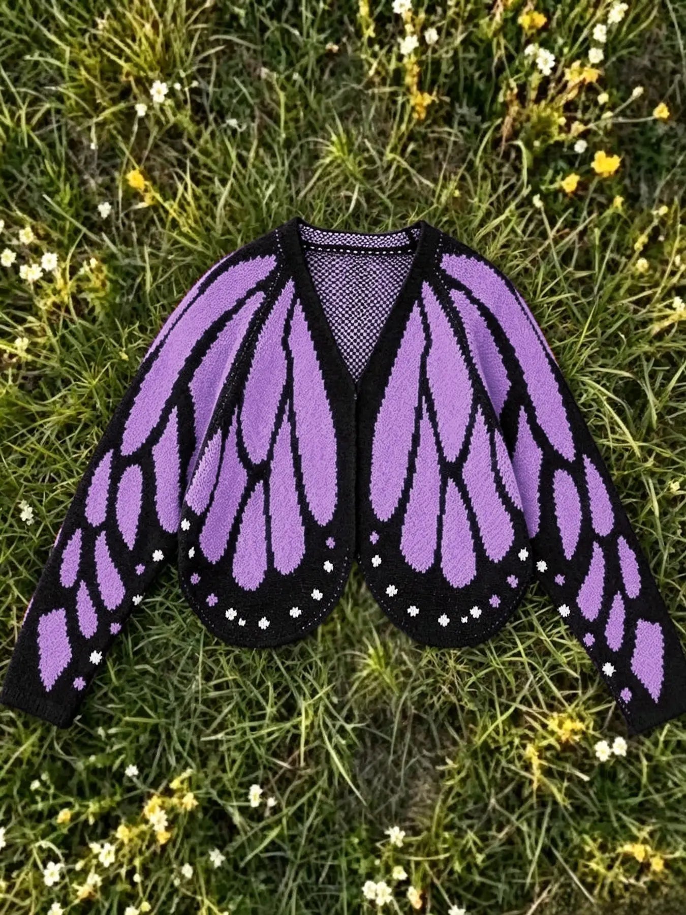 Women's Butterfly Wings Knit Cardigan, Loose Fit