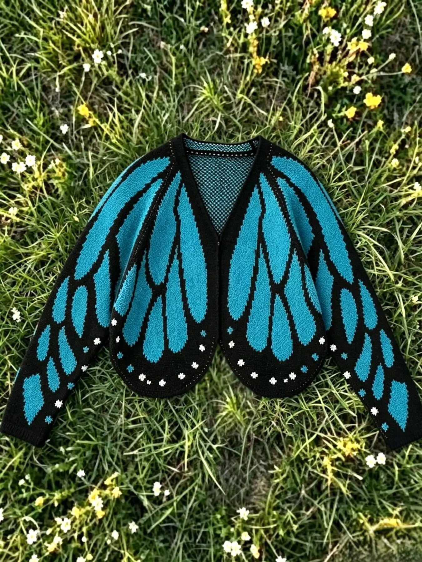 Women's Butterfly Wings Knit Cardigan, Loose Fit