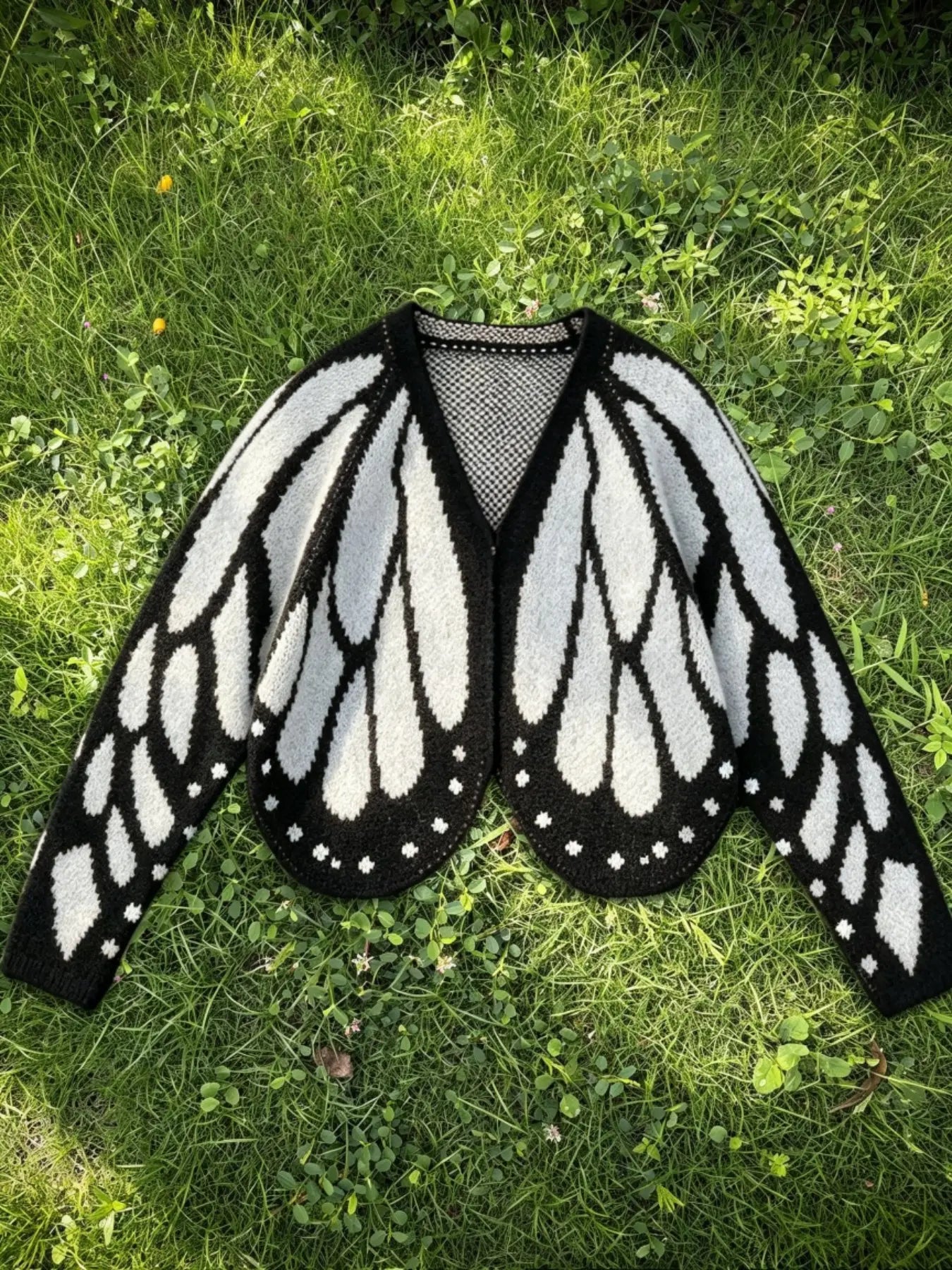 Women's Butterfly Wings Knit Cardigan, Loose Fit