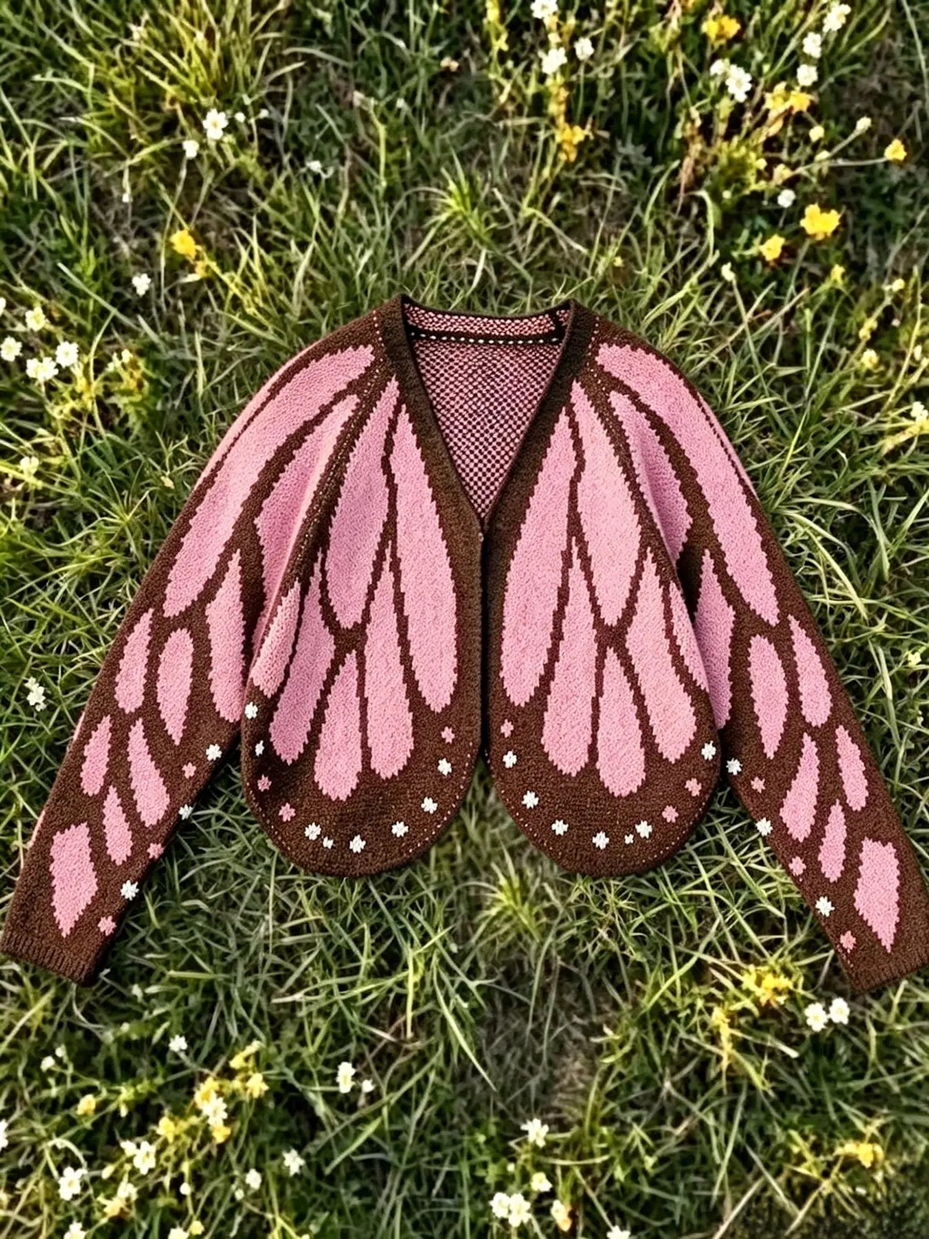 Women's Butterfly Wings Knit Cardigan, Loose Fit