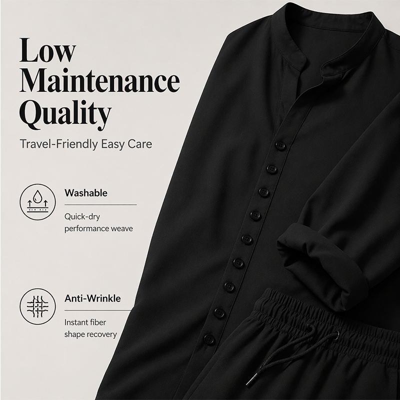 ⏳Time-Limited Special⏰Men's Minimalist Casual Shirt and Pants Set – Breathable Blend & Stylish Button Detail ☀️