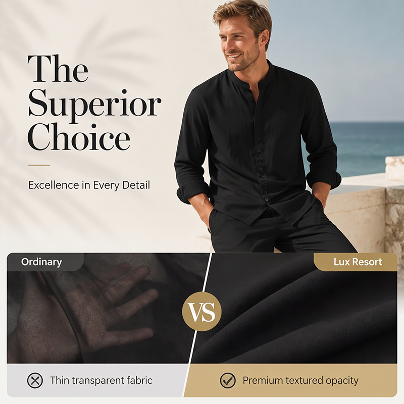 ⏳Time-Limited Special⏰Men's Minimalist Casual Shirt and Pants Set – Breathable Blend & Stylish Button Detail ☀️