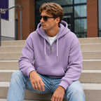 🔥👕 50% OFF! Men's Zip-Neck Hoodie – Comfortable, Sporty, and Versatile
