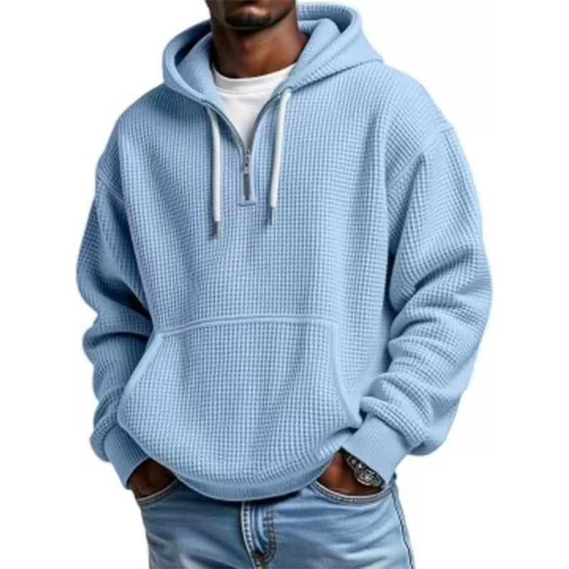 🔥👕 50% OFF! Men's Zip-Neck Hoodie – Comfortable, Sporty, and Versatile