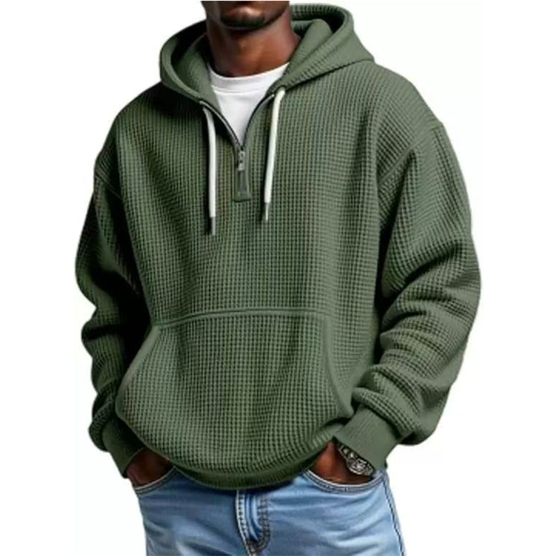 🔥👕 50% OFF! Men's Zip-Neck Hoodie – Comfortable, Sporty, and Versatile