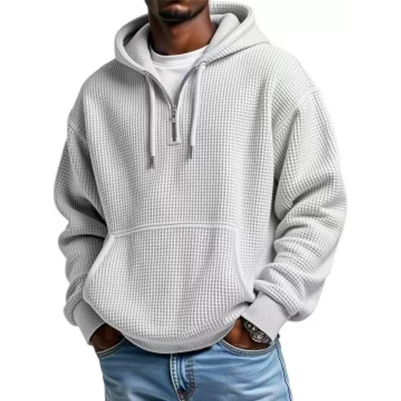 🔥👕 50% OFF! Men's Zip-Neck Hoodie – Comfortable, Sporty, and Versatile