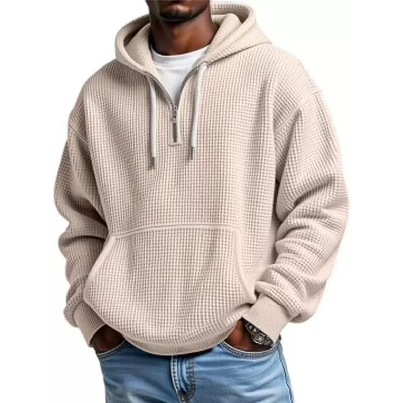 🔥👕 50% OFF! Men's Zip-Neck Hoodie – Comfortable, Sporty, and Versatile