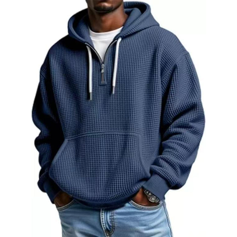 🔥👕 50% OFF! Men's Zip-Neck Hoodie – Comfortable, Sporty, and Versatile