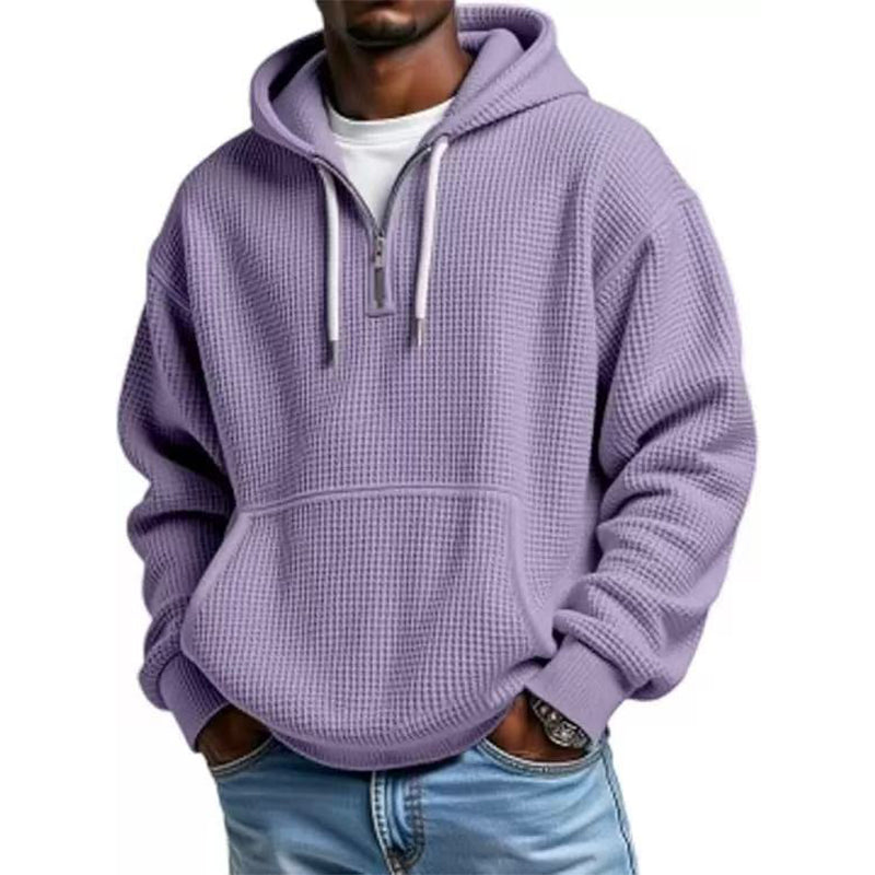 🔥👕 50% OFF! Men's Zip-Neck Hoodie – Comfortable, Sporty, and Versatile