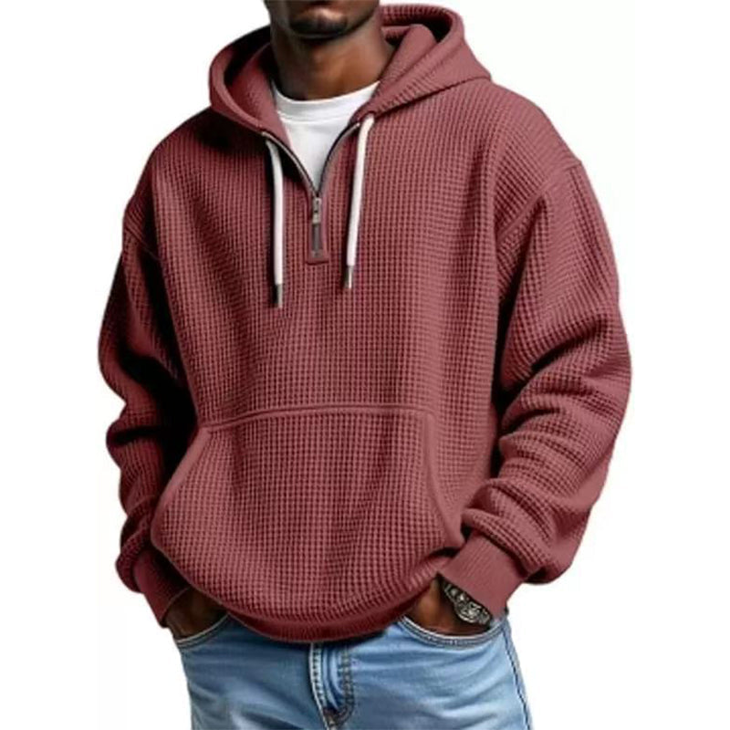 🔥👕 50% OFF! Men's Zip-Neck Hoodie – Comfortable, Sporty, and Versatile