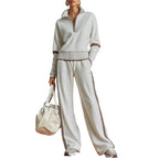 🔥👚 50% OFF! Women's Half-Zip Sweatshirt Set – Soft, Stylish, and Comfortable